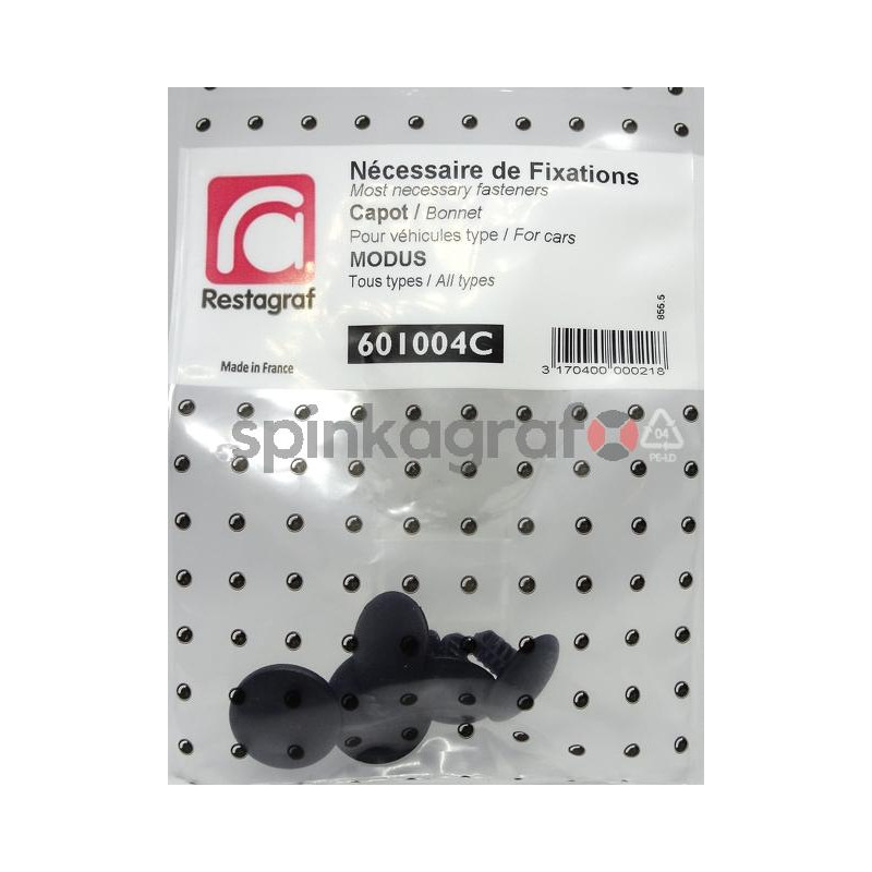 Zestaw spinek osłony silnika RESTAGRAF 601004C | RENAULT