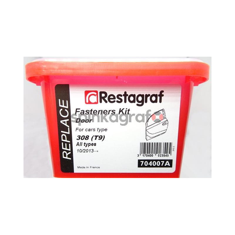Zestaw spinek drzwi pełny RESTAGRAF 704007A | PEUGEOT (1612686580)
