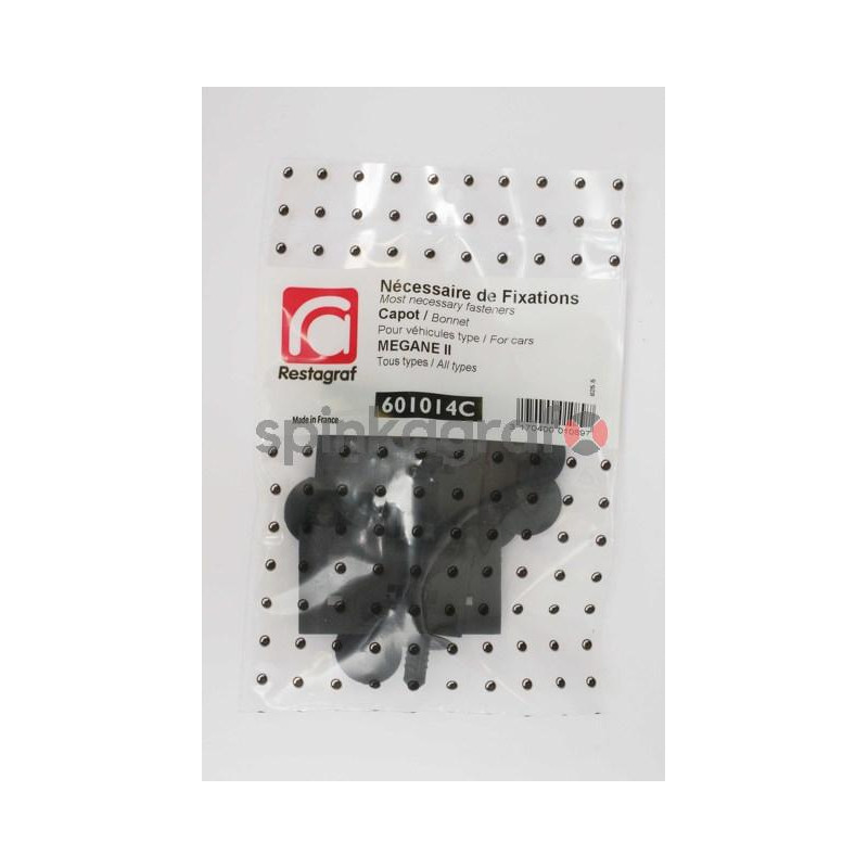 Zestaw spinek osłony silnika RESTAGRAF 601014C | Zestaw mocowania /spinki/ maski silnika /podstawowy/ RENAULT MEGANE II 3-4-5 D Zestaw spinek osłony silnika RESTAGRAF 601014C | Zestaw mocowania /spinki/ maski silnika /podstawowy/ RENAULT MEGANE II 3-4-5 D