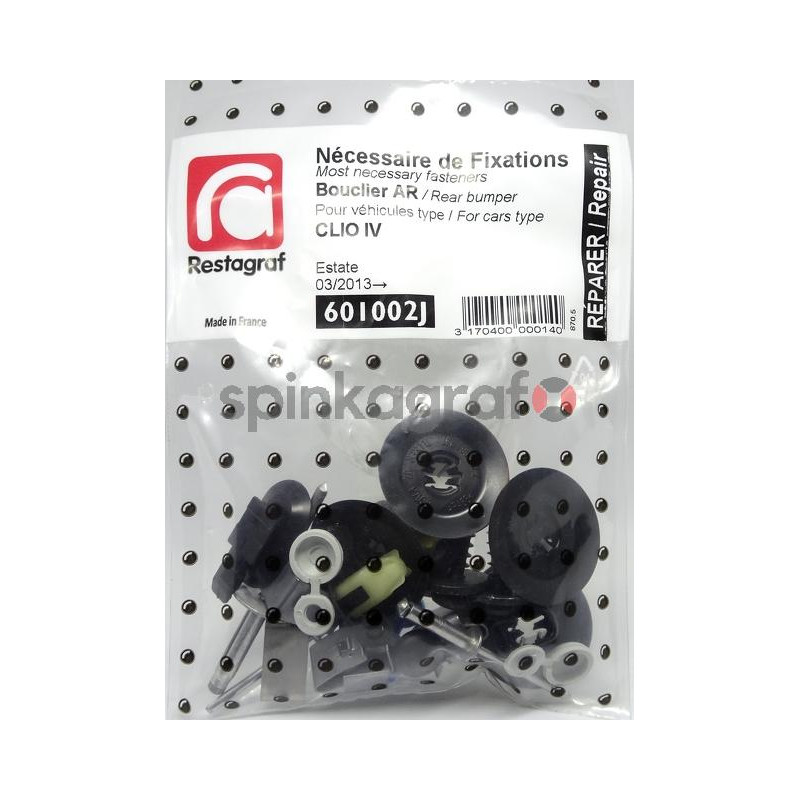 Zestaw spinek zderzaka tylnego podstawowy RESTAGRAF 601002J | RENAULT