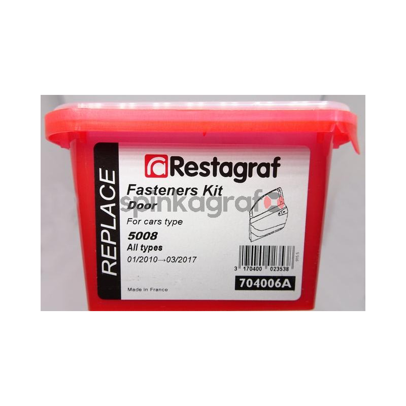 Zestaw spinek drzwi pełny RESTAGRAF 704006A | PEUGEOT (1607243980)
