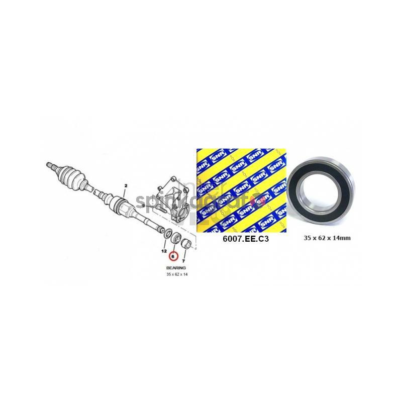 Łożysko półosi NTN-SNR 6007.EE