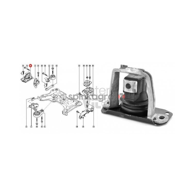 Poduszka silnika SASIC 2704013 | RENAULT TRAFIC 2  (8200378211,8200003825)
