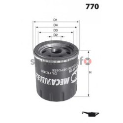 Filtr oleju MECAFILTER ELH4299 | RENAULT CLIO 2,KANGOO mot.D4F/D7F (1.2/1.2 16V)