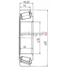 Łożysko skrzyni biegów NTN-SNR 30205.A | 25x52x16,25mm skrzyni biegów PF1,PF6,PK5,PK6 wałka głównego i sprzęgłowego tył Renault,