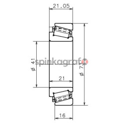 Łożysko skrzyni biegów NTN-SNR EC 42217 S01 H206 | OPEL,FIAT,ALFA ROMEO 40,5x73,10x21,05 GEAR BOX M32 (55180130)