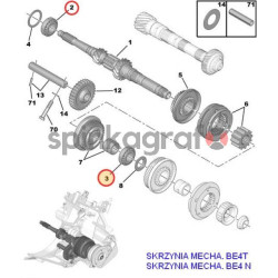 Łożysko skrzyni biegów NTN-SNR 32005.VS02H100 | PEUGEOT/CITROEN BE1,BE3,BE4 (237240)