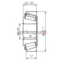 Łożysko skrzyni biegów NTN-SNR EC 41457 H206 | RENAULT skrz.PK5/PK6 (8200298117)