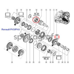Łożysko skrzyni biegów NTN-SNR EC 41457 H206 | RENAULT skrz.PK5/PK6 (8200298117)