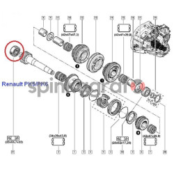 Łożysko skrzyni biegów NTN-SNR EC 41457 H206 | RENAULT skrz.PK5/PK6 (8200298117)