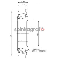 Łożysko skrzyni biegów NTN-SNR EC35116 | 25x54/59x18,75 skrzyni biegów PK5,PK6 wałka głównego i sprzęgłowego tył RENAULT Espace 