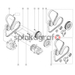 Zestaw paska osprzętu RENAULT 7701476645 | RENAULT LAGUNA 2/3,TRAFIC 2,MASTER 3