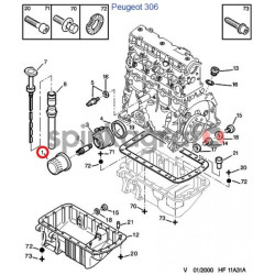 Filtr oleju PSA 1109AP | CITROEN AX, BERLINGO,C3 PICASSO, C35, C5 I, C5 II, C6, C8, CX I, CX II, EVASION, JUMPER, JUMPY, SAXO,XA