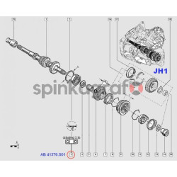 Łożysko skrzyni biegów NTN-SNR AB.41376.Y.S04 | RENAULT skrz.:JH1 (8200324369)(8200471327)