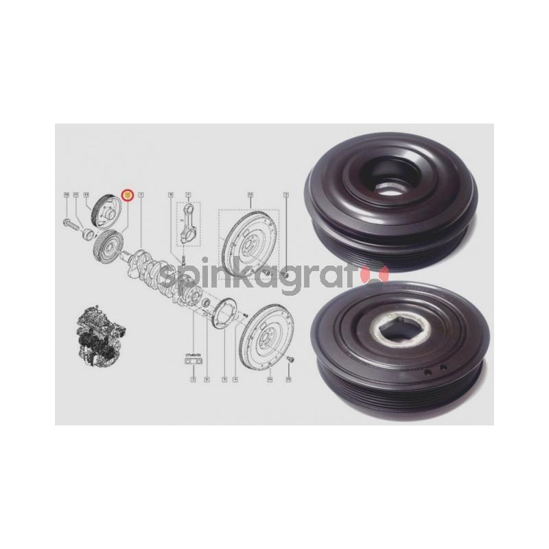 Koło pasowe wału korbowego RENAULT 8200805671 | Renault Master III-IV;OPEL MOVANO mot. 2.3dCi Koło pasowe wału korbowego RENAULT 8200805671 | Renault Master III-IV;OPEL MOVANO mot. 2.3dCi