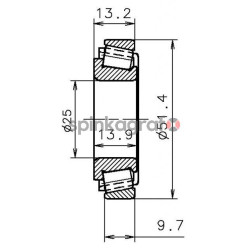 Łożysko skrzyni biegów NTN-SNR EC.42310.S01.H200 | OPEL, FIAT, ALFA ROMEO 25x51,45x13,25x13,2 GEAR BOX M32 (55574101)