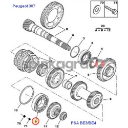 Łożysko skrzyni biegów NTN-SNR AB.40559 | PEUGEOT-CITROEN-RENAULT :BE1/4;BE1/5;BE3 (231777)