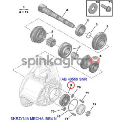 Łożysko skrzyni biegów NTN-SNR AB.40559 | PEUGEOT-CITROEN-RENAULT :BE1/4;BE1/5;BE3 (231777)