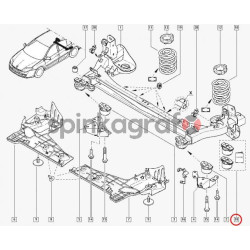Poduszka tylnej belki HUTCHINSON 562803 | RENAULT LAGUNA III (550446624R)