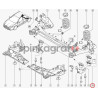 Poduszka tylnej belki HUTCHINSON 562803 | RENAULT LAGUNA III (550446624R)