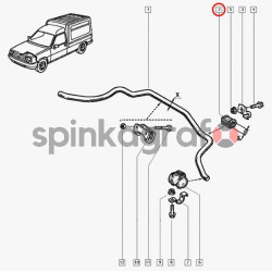 Guma drążka stabilizatora SASIC 4001539 | RENAULT S5,EXPRESS,CLIO 22mm /wewn./ (7700798053)