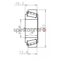 Łożysko skrzyni biegów NTN-SNR EC 42224 S01 H206 | 25x52x16,3 skrzyni biegów PF6 / PK4 / PK5 / PK6 wałka sprzęgłowego tył Renaul