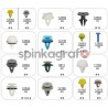 Zestaw spinek RESTAGRAF 70440 | Zestaw mocowań 25 ref. - 296 szt. do aut BMW-MINI