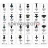 Zestaw spinek RESTAGRAF 70439 | Zestaw mocowań 24 ref. - 587 szt.  MERDECES 