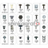 Zestaw spinek RESTAGRAF 70429 | Zestaw mocowań 24 ref. - 310 szt. do aut VW-AUDI-SEAT-SKODA