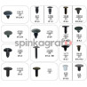 Zestaw spinek RESTAGRAF 70423 | Zestaw mocowań 17 ref. - 425 szt. do aut PEUGEOT-CITROEN 