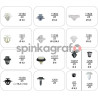 Zestaw spinek RESTAGRAF 70422 | Zestaw mocowań 14 ref. - 400 szt. do aut PEUGEOT-CITROEN