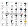 Zestaw spinek RESTAGRAF 70425 | Zestaw mocowań 24 ref. - 344 szt.  HONDA - NISSAN 