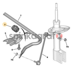 Guma drążka stabilizatora HUTCHINSON 590165