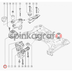 Poduszka silnika HUTCHINSON 586350 | RENAULT LAGUNA II  (8200181589)