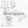 Poduszka silnika HUTCHINSON 586350 | RENAULT LAGUNA II  (8200181589)