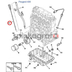 Miarka oleju METALCAUCHO MC-4594 | CITROEN C5,BERLINGO PEUGEOT PARTNER,206,406,307  (117461)