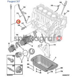 Miarka oleju METALCAUCHO MC-4740 | CITROEN C3, XSARA PEUGEOT 206 mot.1.4HDi -&gt;04(117485)