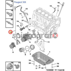 Miarka oleju METALCAUCHO MC-5212 | CITROEN BERLINGO/C5 mot.1.6HDi /16V 05-&gt; (1174E6)