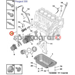Miarka oleju METALCAUCHO MC-4741 | PEUGEOT 206,307 CITROEN C4 1.6HDI -&gt;05 (117484)