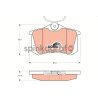 Klocki hamulcowe (przód) TRW GDB1330 | RENAULT MEGANE II, CLIO III,ESPACE III,CITROEN C3 II, C4, PEUGEOT  307, 308 (440661332R) 