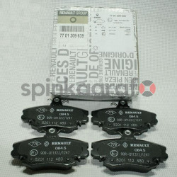 Klocki hamulcowe (przód) RENAULT 7701209639 | DACIA LOGAN, SANDERO, SANDERO II, SOLENZA; PEUGEOT 309 I; RENAULT 19 I, 19 I CHAMA