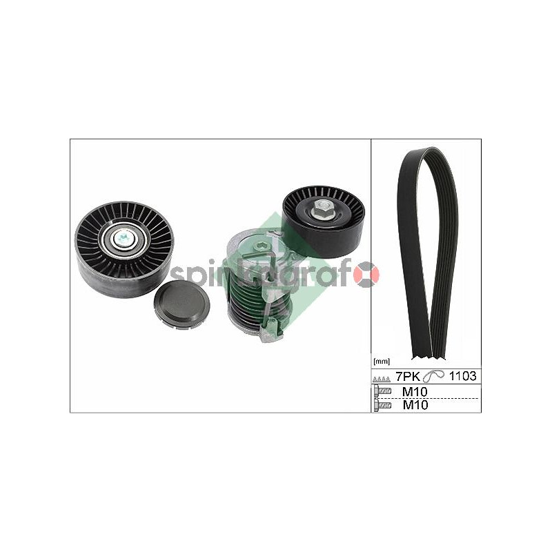 Zestaw paska osprzętu INA 529 0049 10 | BMW 11287556251,11287558752,11287560485,11287631812,7556251