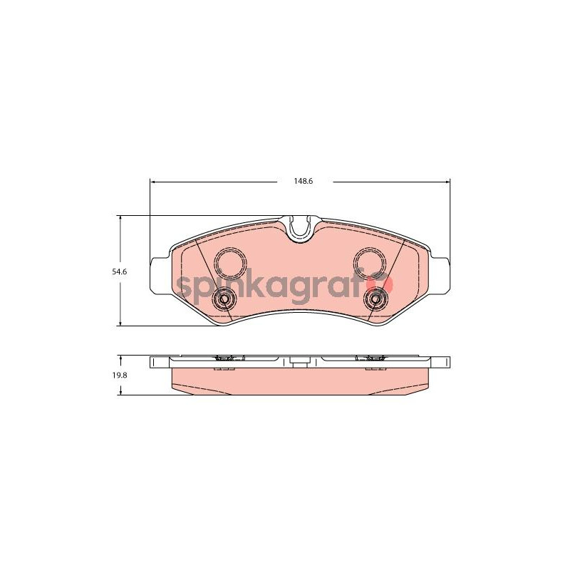 Klocki hamulcowe (przód) TRW GDB2422 | MERCEDES-BENZ 9104203700,A9104203700,A9104235600 Klocki hamulcowe (przód) TRW GDB2422 | MERCEDES-BENZ 9104203700,A9104203700,A9104235600